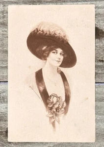 Postcard Elegant Woman in Feathered Hat 1911 Easter Millinery Opening Clarksburg - Picture 1 of 2