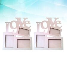 2pcs Wooden Pictures Frame Love Family Photo Picture Frame Wall Table Art Home
