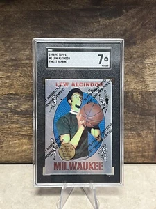 1996-97 TOPPS FINEST REPRINT LEW ALCINDOR PSA 7 Rare Low Pop Kareem Abduljabbar - Imagen 1 de 2
