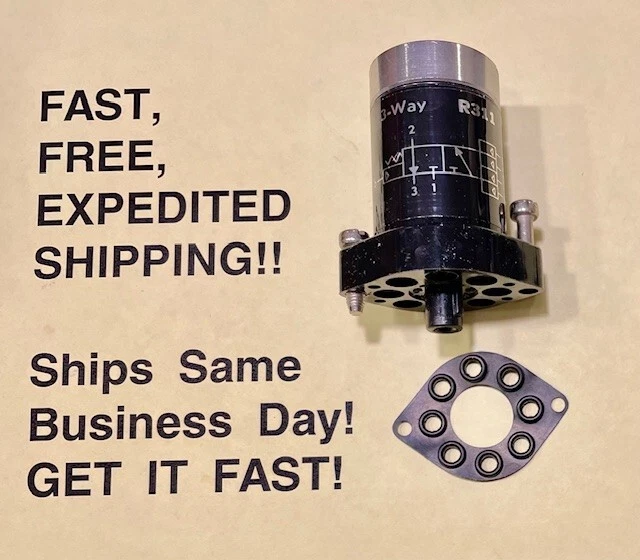 Válvula de 3 vías Clippard R311 con junta; ¡ENVÍO RÁPIDO GRATUITO EL MISMO DÍA! Foto 1 de 1