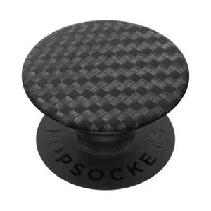 PopSockets PopGrip Phone Grip w/ Stand  Carbonite Weave Black Swappable Design - Picture 1 of 6