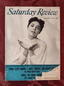 SATURDAY REVIEW November 7 1959 Anne Bancroft MIracle Worker Frank Lloyd Wright - Picture 1 of 1