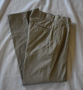 CHAPS Boy's Khaki Dress Pants Chinos Flat Front Adjustable Waist Size 12 - Picture 1 of 9