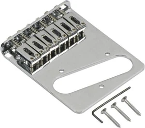 E-Gitarre 6 Sättel Brücke Teil Chrom für Tele TL Telecaster Gitarren Zum Selbermachen - Bild 1 von 7