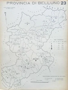 1938 COMUNI PROVINCIA BELLUNO FELTRE CORTINA PEDAVENA KIMANAPERAROLO AGORDO VAS - Imagen 1 de 1