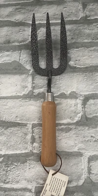 Tenedor de mano de jardín herramientas de mano de jardín con mango de madera Foto 1 de 4