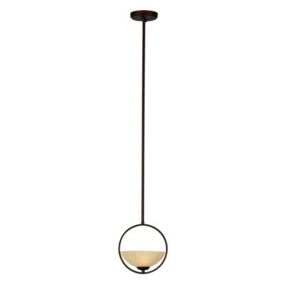 Transglobe 1-Light Antique Bronze Interior Mini-Pendant, 70411 ABZ - Image 1 of 2