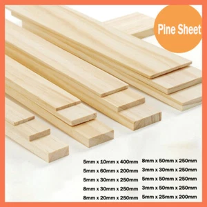 Pine Sheet Woods Board Panel Aircraft Ship Model Furniture DIY Thick 3mm/5mm/8mm - Picture 1 of 10