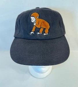 RARE VINTAGE CURIOUS GEORGE 1996 SNAPBACK / STRAP HAT CAP RETRO FUZZY MONKEY - Bild 1 von 6