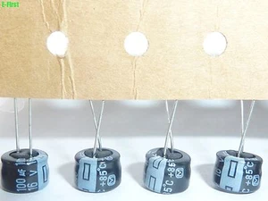 50 Stück 16V100UF KS 8X5mm 85°C Panasonic Low Profile Kondensatoren ECEA1CKS101I - Bild 1 von 4