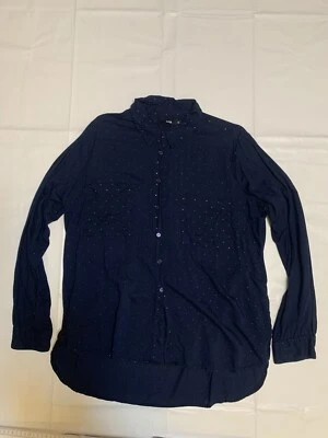 LTB Damen Bluse Gr. XL blau mit Punkten Casual-Look - Bild 1 von 4