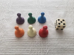 Clue Movers 6er Set Brettspiel Ersatzteile - 2014 Retro Edition - Bild 1 von 2