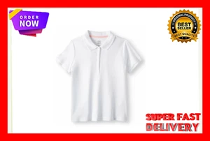 Wonder Nation Girls School Uniform Polo Girls ARCWHT SIZE S --Q1-- - Picture 1 of 1