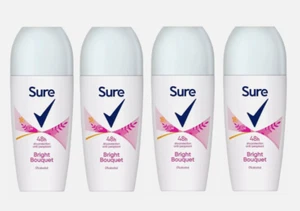 4x Sure Women Motion Sense Bright Bouquet Anti-Perspirant Deodorant Roll-On 50ml - Picture 1 of 12