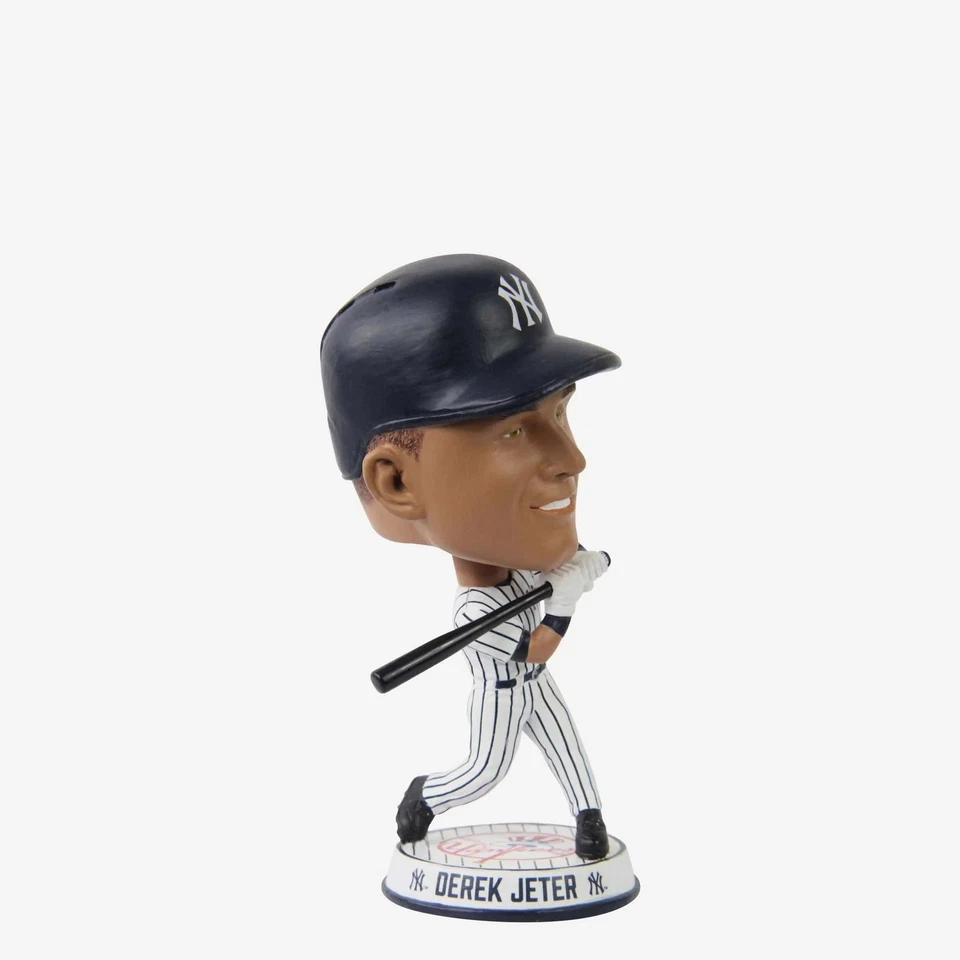 Derek Jeter New York Yankees Home Jersey Mini Bighead Bobblehead MLB Baseball - Image 1 of 1