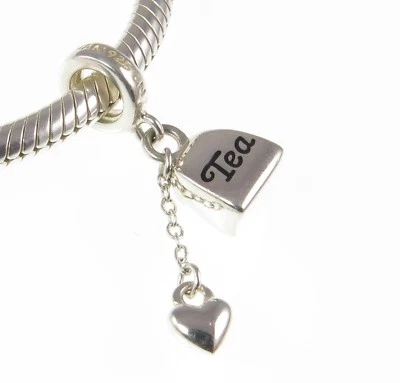 Chamilia 925 silver ENGLISH BREAKFAST TEA petite charm bead, Tea lover, UK - Image 1 of 4