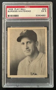 1939 Play Ball Burgess Whitehead #23 PSA 5 Rookie Baseball Card New York Giants - Bild 1 von 2