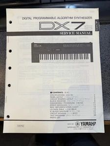 Yamaha DX7S Manuale di Servizio Copia Originale Sintetizzatore Vintage - Foto 1 di 2