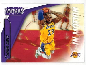 LeBRON JAMES 2018-19 Panini Threads IN MOTION Insert #12 Los Angles Lakers - Picture 1 of 2