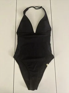 Summersalt Größe 2 einfarbig schwarz einteilig Neckholder Badeanzüge Tauchen offener Rücken - Bild 1 von 12