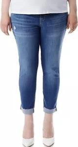 1822 Denim Women's Maternity 27" Distressed Ankle Cuff Skinny Jeans with Bellyba - Picture 1 of 8