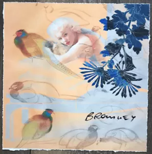 David Bromley Extremely Rare Marilyn Monroe Print Hand Signed 40 Cm X39.5 Cm! !! - Picture 1 of 6