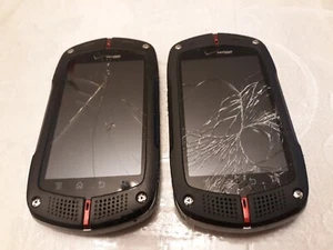 Lot of (2) Casio G'zOne Commando C771 Black ( Verizon ) Smartphone 3G FOR PARTS - Picture 1 of 2