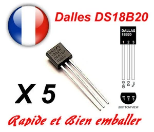 5 pezzi Dallas DS18B20 1 - filo Digitale Termometro A - 92 - Picture 1 of 1