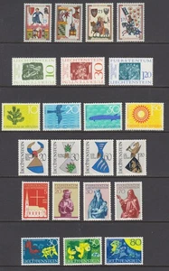 Liechtenstein Sc 381/445 MNH. 1963-69 issues, 7 complete sets, fresh, bright, VF - Picture 1 of 1