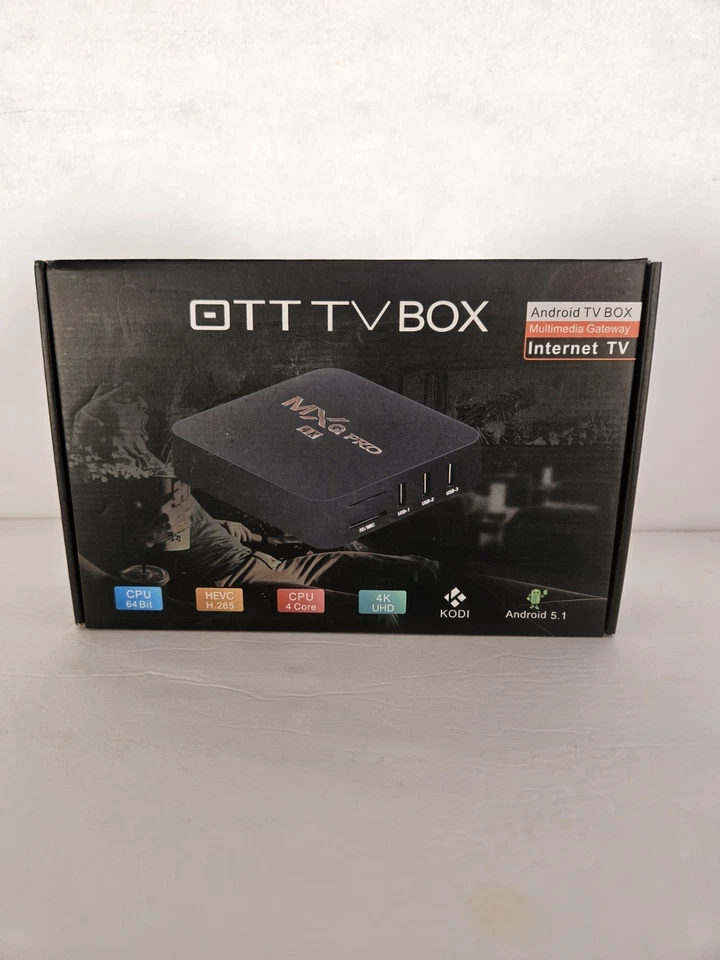MXQ Pro 4K OTT TV BOX INTERNET TV Multimedia Gateway CPU 64 BIT, Quad Core= - Image 1 of 3