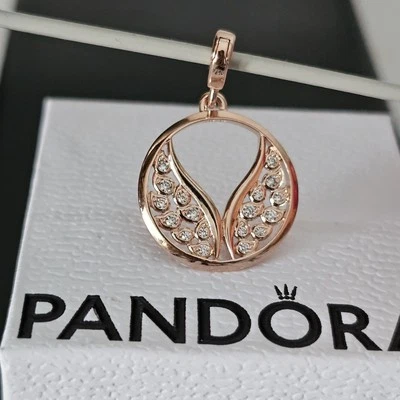 New Pandora ME Rose Gold Burning Wings CZ Medallion Charm 789672 Free Post - image 1 of 4