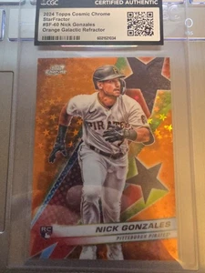 2024 Topps Cosmic StarFractor Orange Nick Gonzales RC /25 - Bild 1 von 2