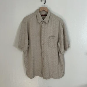 Tori Richard Honolulu Beige Short Sleeve Button Up Shirt - Picture 1 of 4