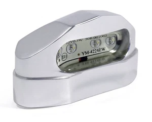 Mini LED Kennzeichenbeleuchtung Alu Chrom Motorrad 56 mm Harley Custom ECE *NEU* - Picture 1 of 5