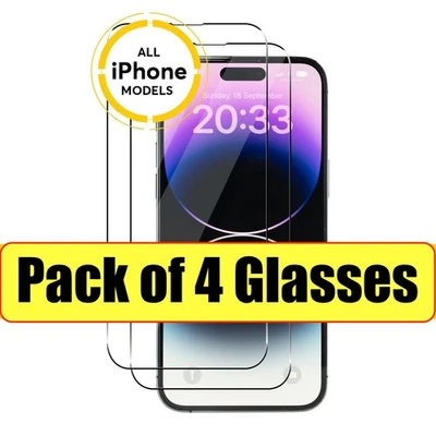 Tempered Glass Screen Protector For iPhone 17 16 15 14 13 11 Pro Max XR Xs MAX 7 - Image 1 of 4