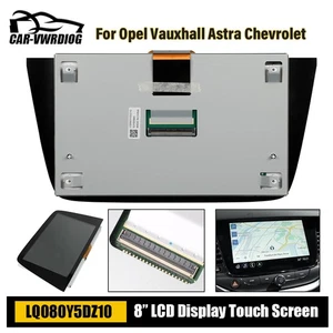 8" LCD Radio Touch Screen Display Assembly For Opel Vauxhall Astra K LQ080Y5DZ10 - Picture 1 of 12