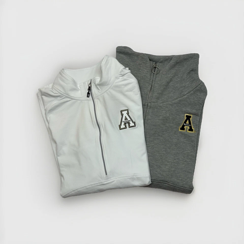 NWT - 2 Appalachian APP State Mens L/S Quarter Zip Pullovers XL XXL Cutter Buck - Image 1 of 4