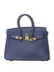 Pre-loved Hermes Birkin Handbag Bleu Royal Togo with Gold Hardware 25 Blue