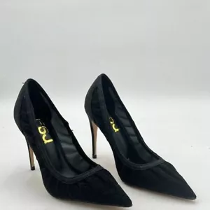 FSJ Women Classy Pointed Toe Fashion Mesh Glitter Sexy Stiletto High Heels - Picture 1 of 7