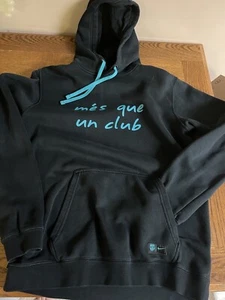 Men’s Nike Black FC Barcelona “Mes Que En Club”Hoodie Size M - Picture 1 of 9