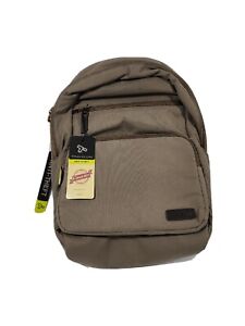 Travelon Anti-Theft Courier Slim Backpack, Stone Gray, 14 x 17 x 3 FREE SHIP