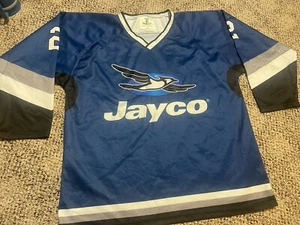Vintage Jayco RV City Jersey Lab Ice Hockey L Camping Camper advert #2 Shirt - Picture 1 of 3