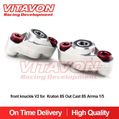 Vitavon CNC Alu 7075 Front Knuckle V2 For Arrma Kraton 8S Out Cast 8S 1/5 - Image 1 of 4
