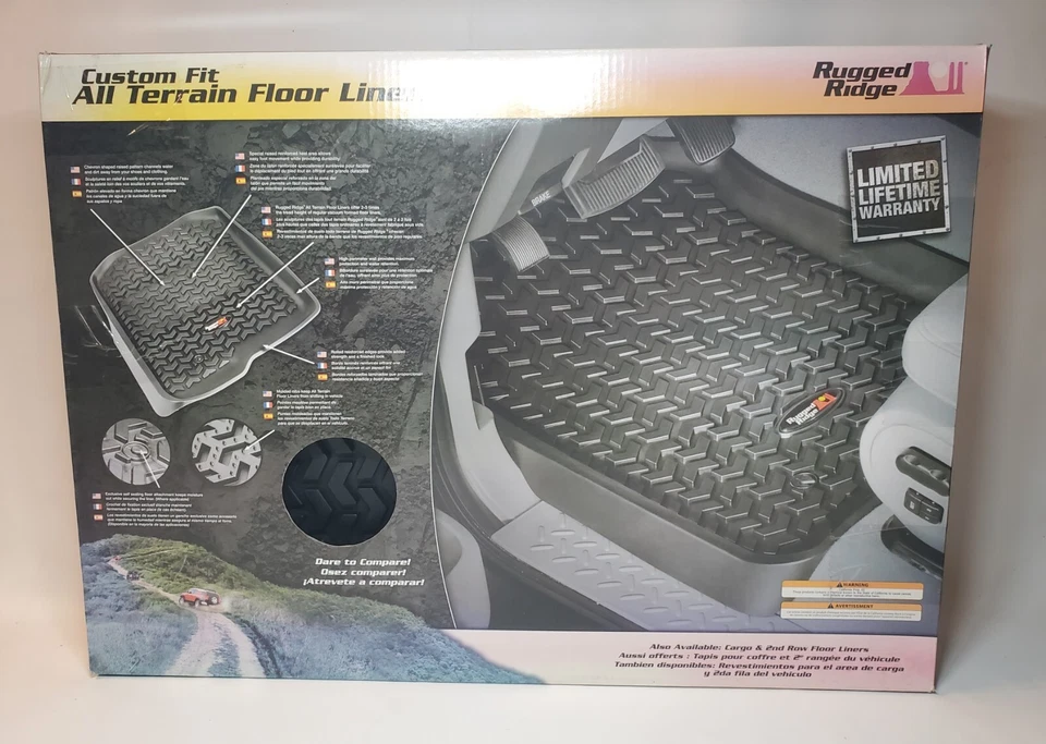 Rugged Ridge Floor Mats Truck Liners 2012-16 For Ford F-250 F-350 Reg 82902.30 Foto 1 de 3