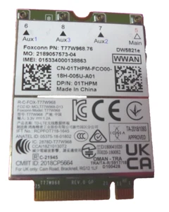 Dell Latitude 5420 5424 7424 Snapdragon X20 LTE Wireless-Karte A01 DW5821e 01THPM - Bild 1 von 2