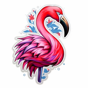 Autoaufkleber Sticker Flamingo Aufkleber 9X9 cm - Picture 1 of 12