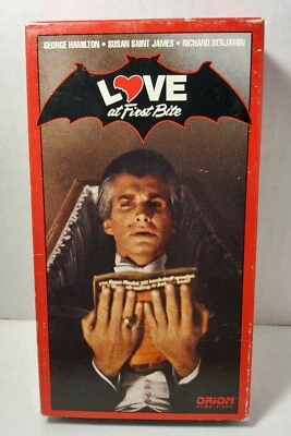 Love at First Bite (VHS, 1993) Rare Horror Comedy Vampire Tested George Hamilton - Image 1 of 4