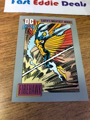 IMPEL MARKETING 1991 DC COMICS SUPERHEROES FIREHAWK CARD 49 SUPERMAN EXCELLENT - Image 1 of 2