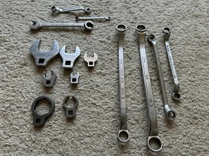 Snap-On Mechanics Tool Lot 14 pc SAE Crows Foot Set 3/8 Drive SAE Wrenches Deal - Picture 1 of 7