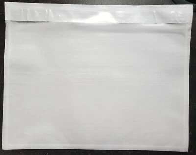 100 - Clear 7" x 5.5" Packing List Envelope Invoice Slip Self Sealing Pouch  - Image 1 of 2